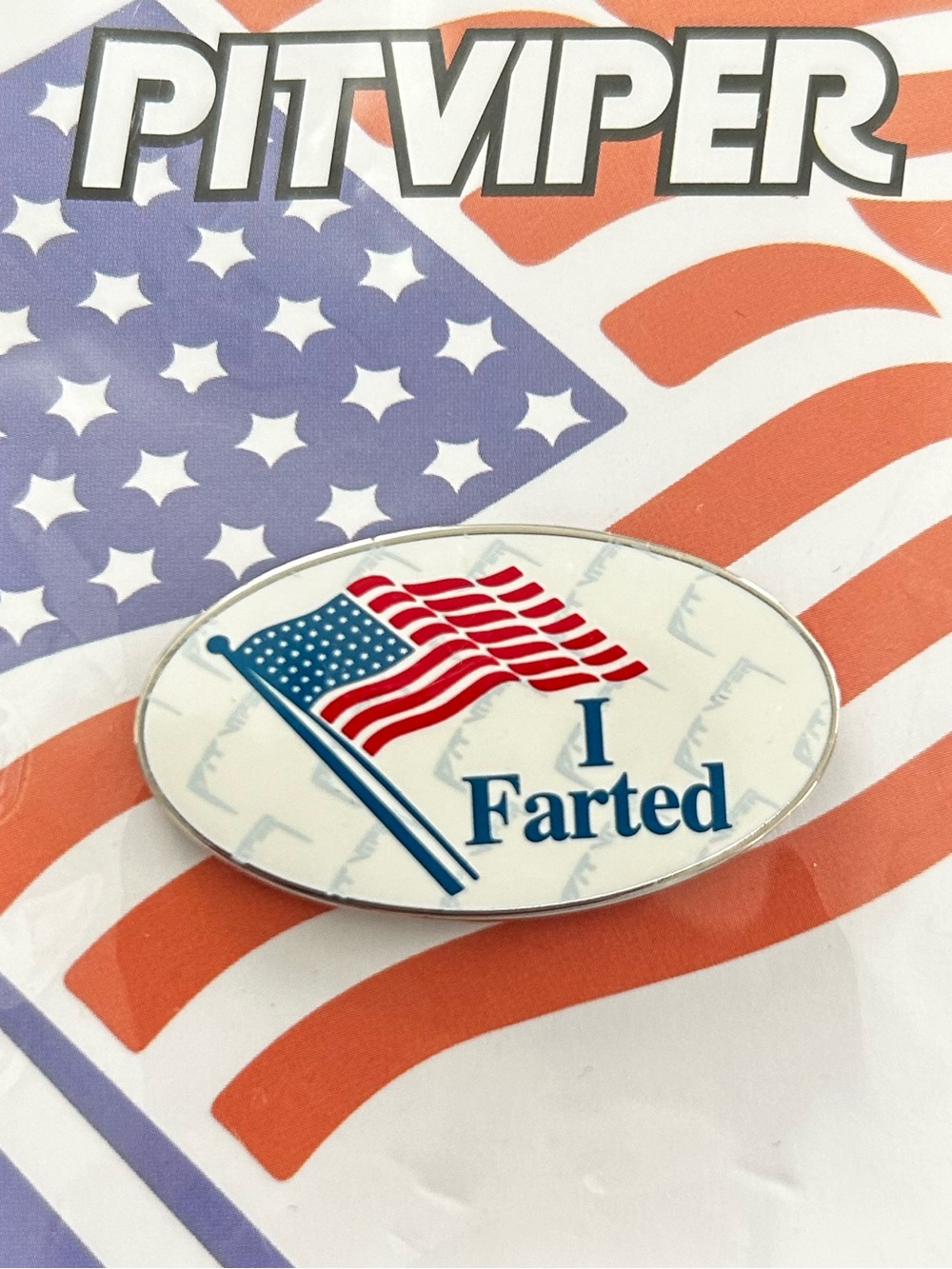 ✨NEW✨ Pit Viper American Flag "I Farted" funny pin USA pin patriotic pin